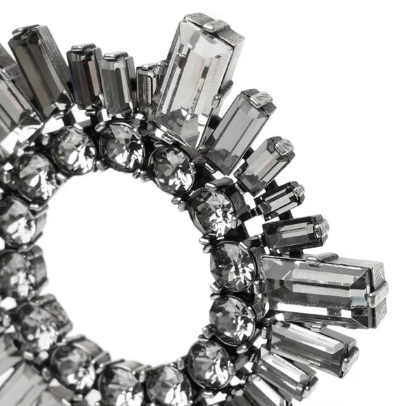 Authentic Amina Muaddi mini begum earrings black diamond - Picture 9 of 10